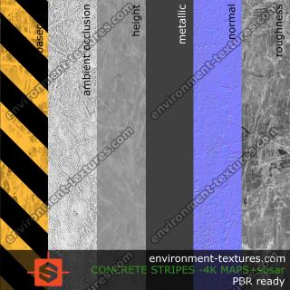 PBR Substance Material of Concrete Stripes Painted